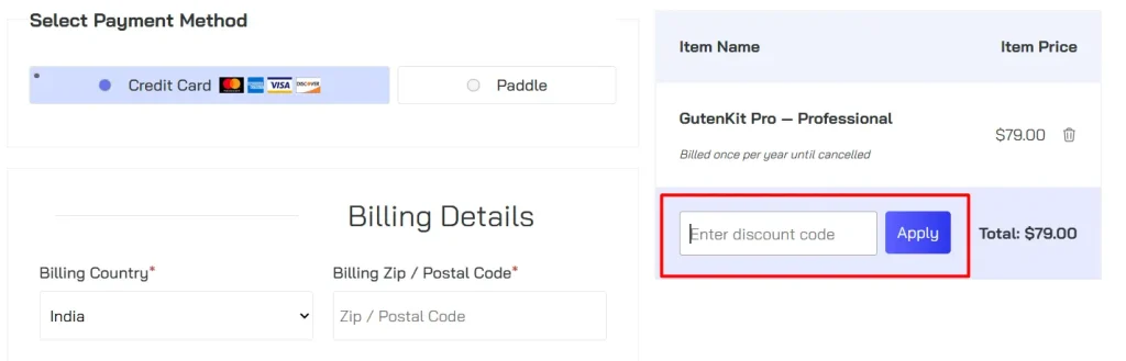 Gutenkit coupon